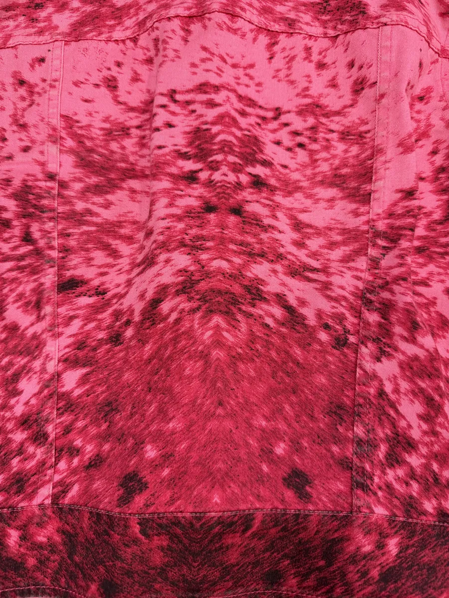 SS2001 Roberto Cavalli Pink Furry Print Movement Cow Jacket - Image 13
