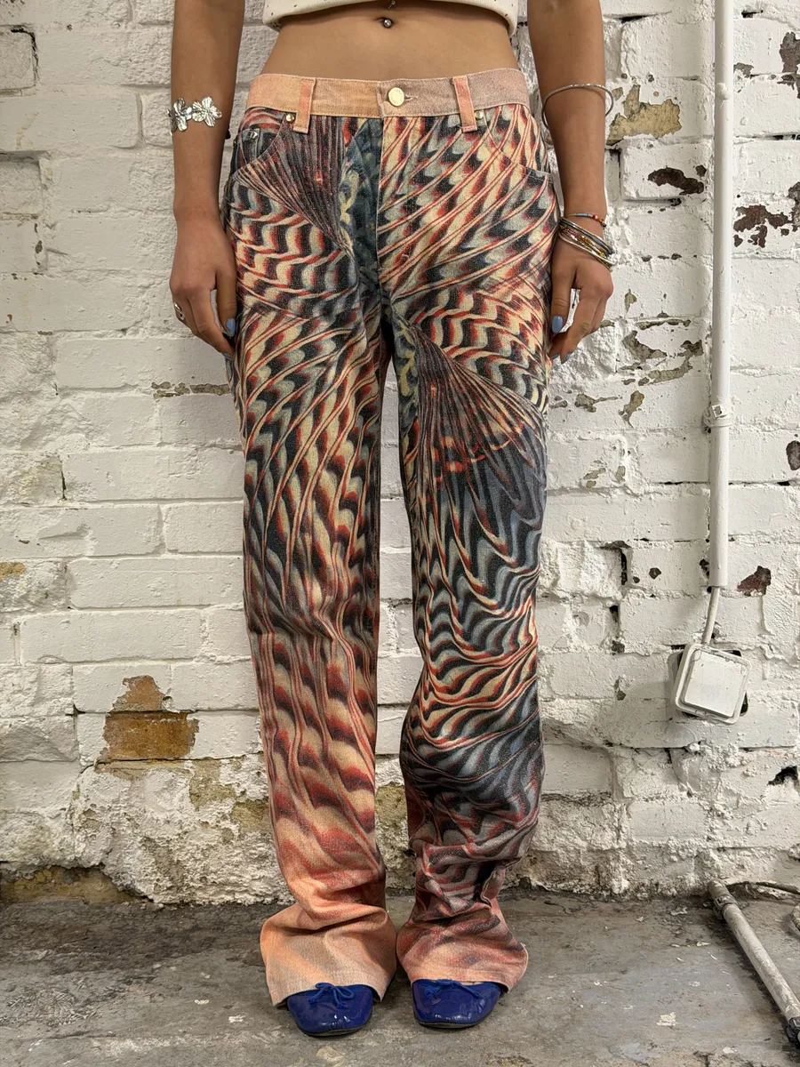 SS2001 Roberto Cavalli Pink Hallucination Pants - Image 2