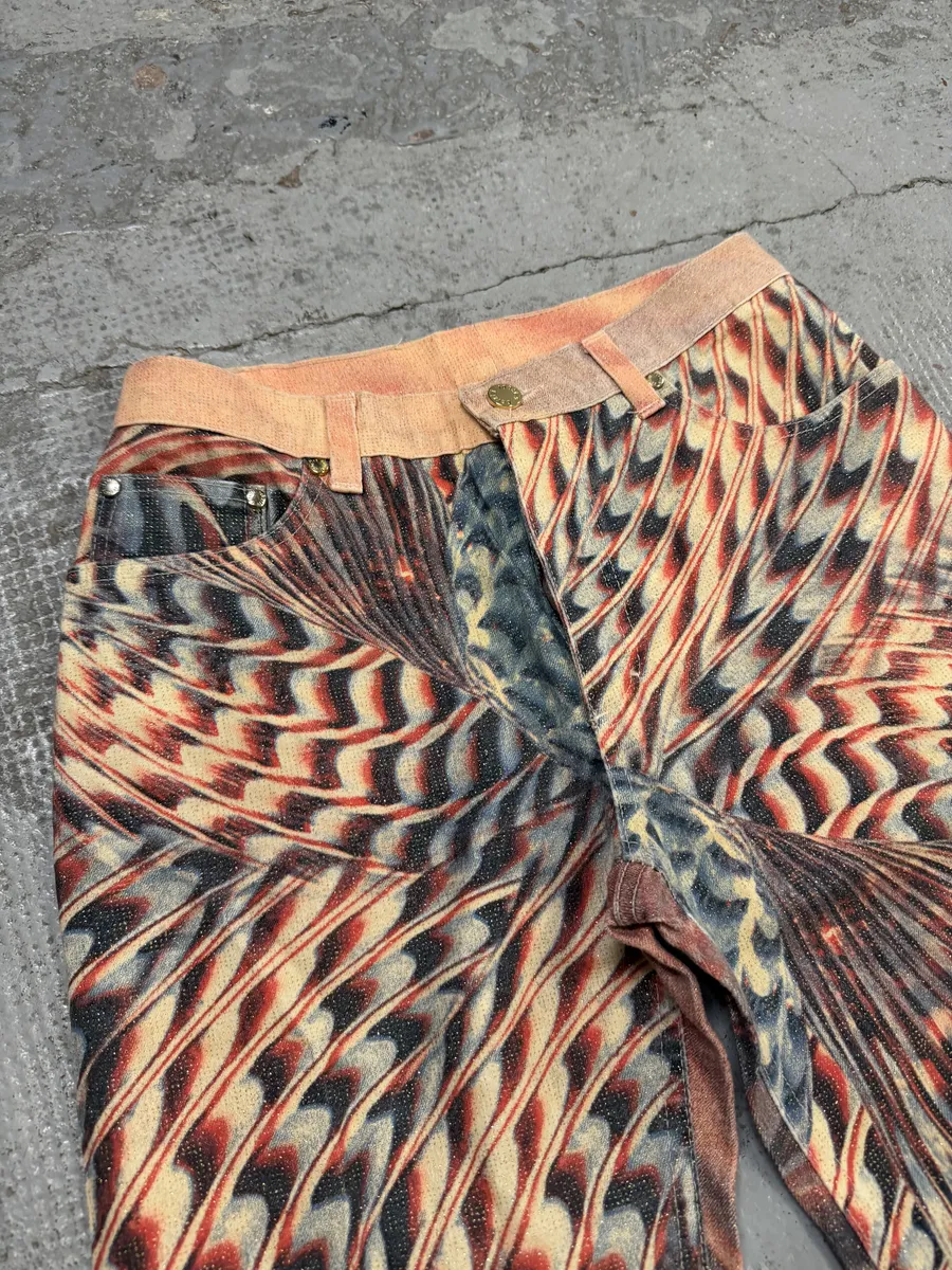 SS2001 Roberto Cavalli Pink Hallucination Pants - Image 7