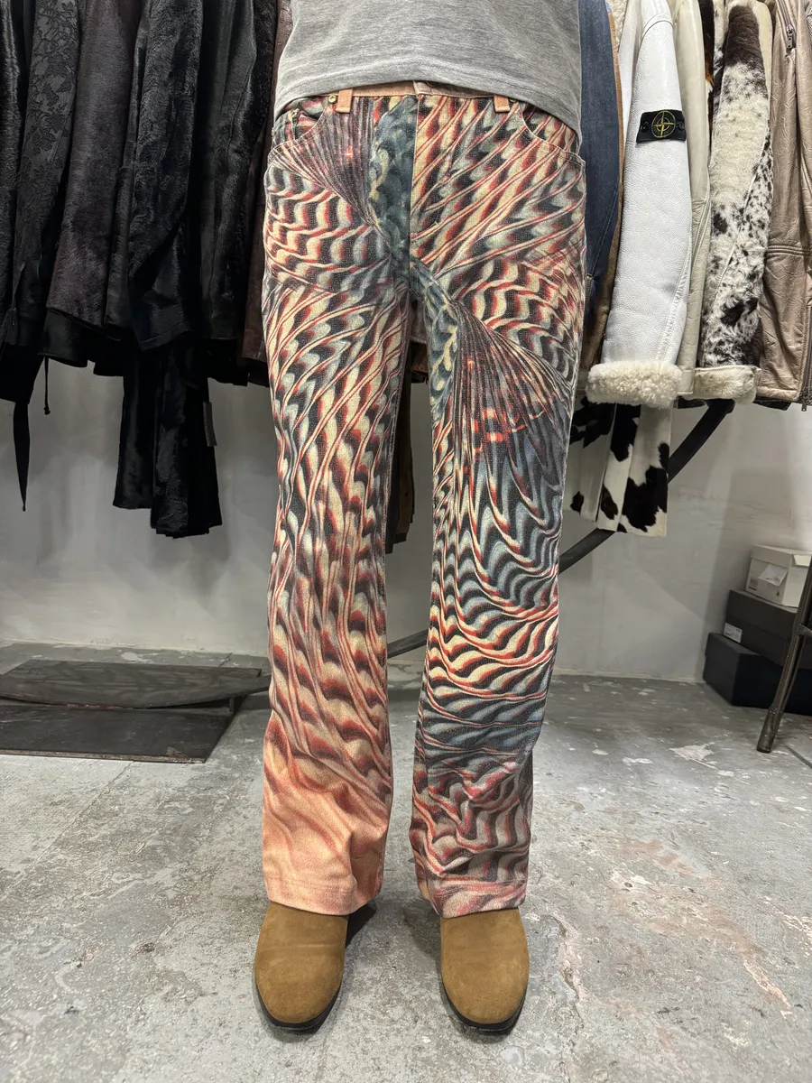 SS2001 Roberto Cavalli Psycho Hallucination Pink Pants - Image 2