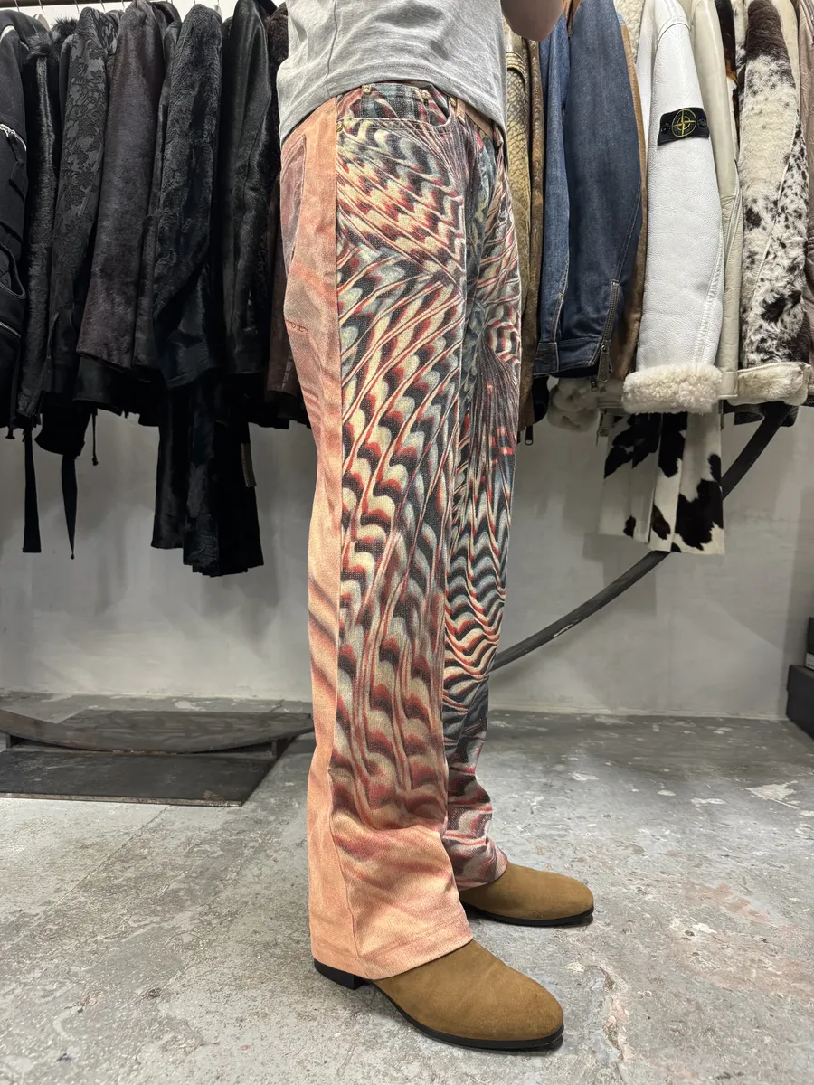 SS2001 Roberto Cavalli Psycho Hallucination Pink Pants - Image 3