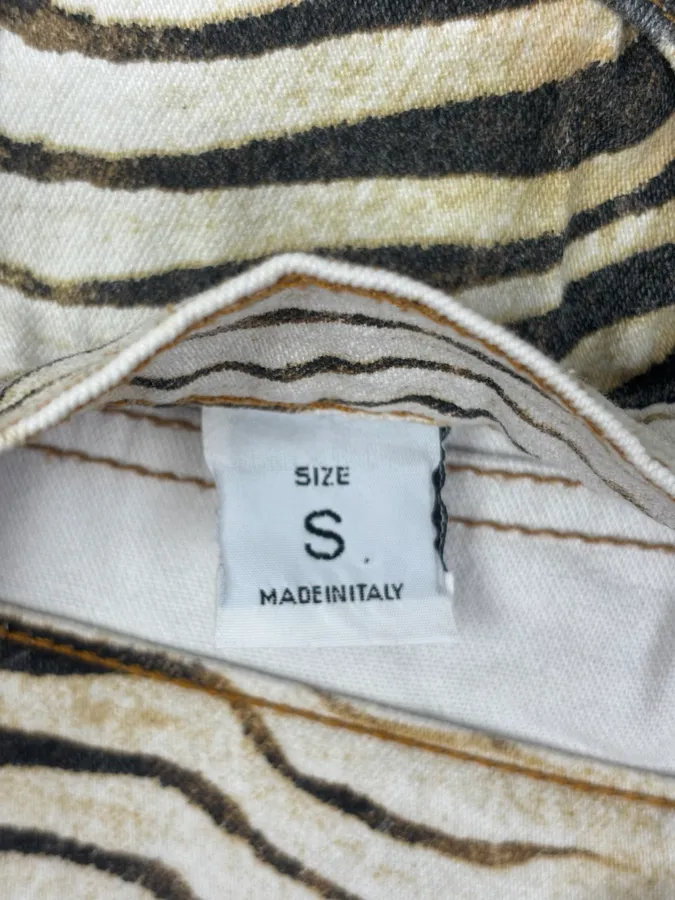 SS2001 Roberto Cavalli Zebra Print White Pants - Image 13