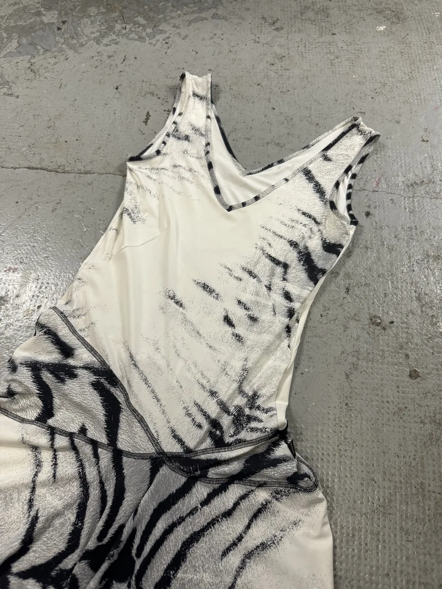 SS2002 Cavalli Black & White Zebra Dress - Image 8