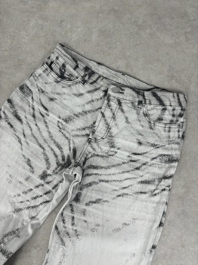 SS2002 Cavalli Black & White Zebra Safari Pants - Image 5