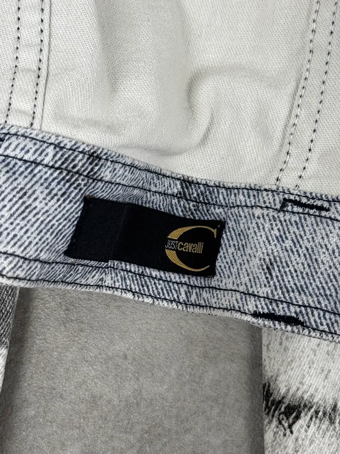 SS2002 Cavalli Blue & White Zebra Savage Denim Jacket - Image 11