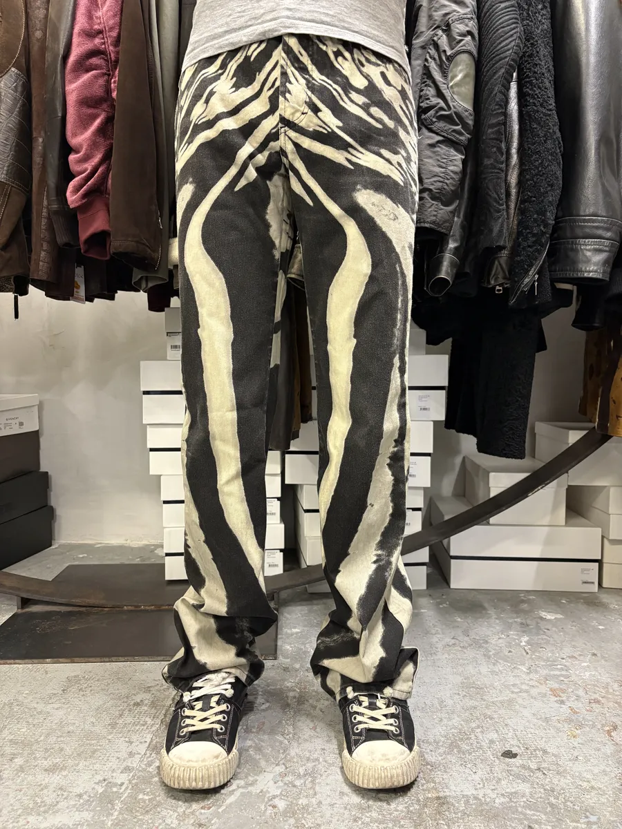 SS2002 Cavalli Hallucination Black & White Pants - Image 2