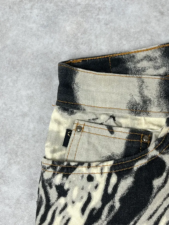 SS2002 Cavalli Hallucination Zebra Black & White Pants - Image 10