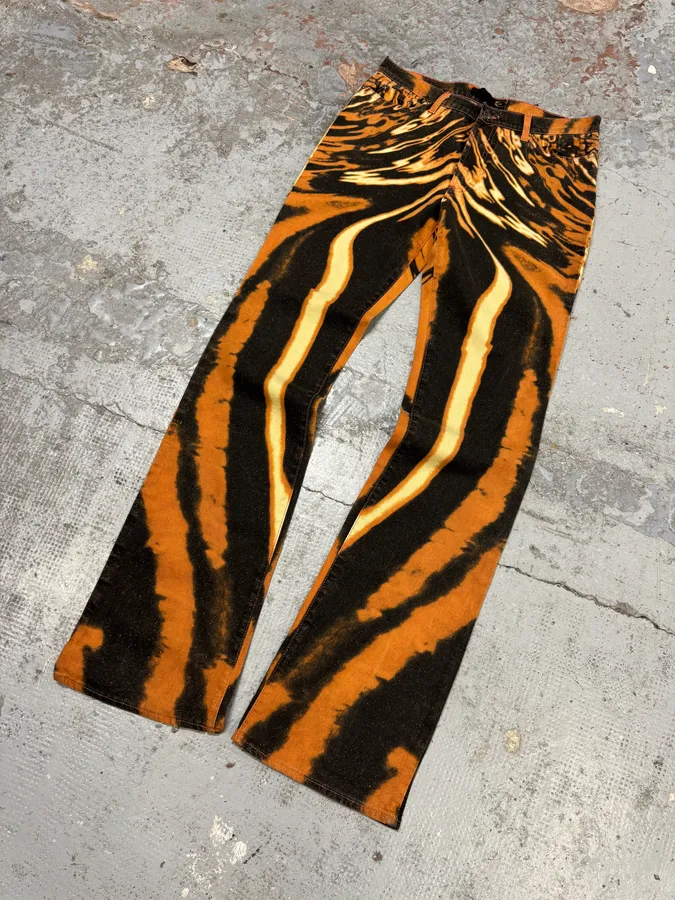 SS2002 Cavalli Orange Hallucination Pants - Image 7