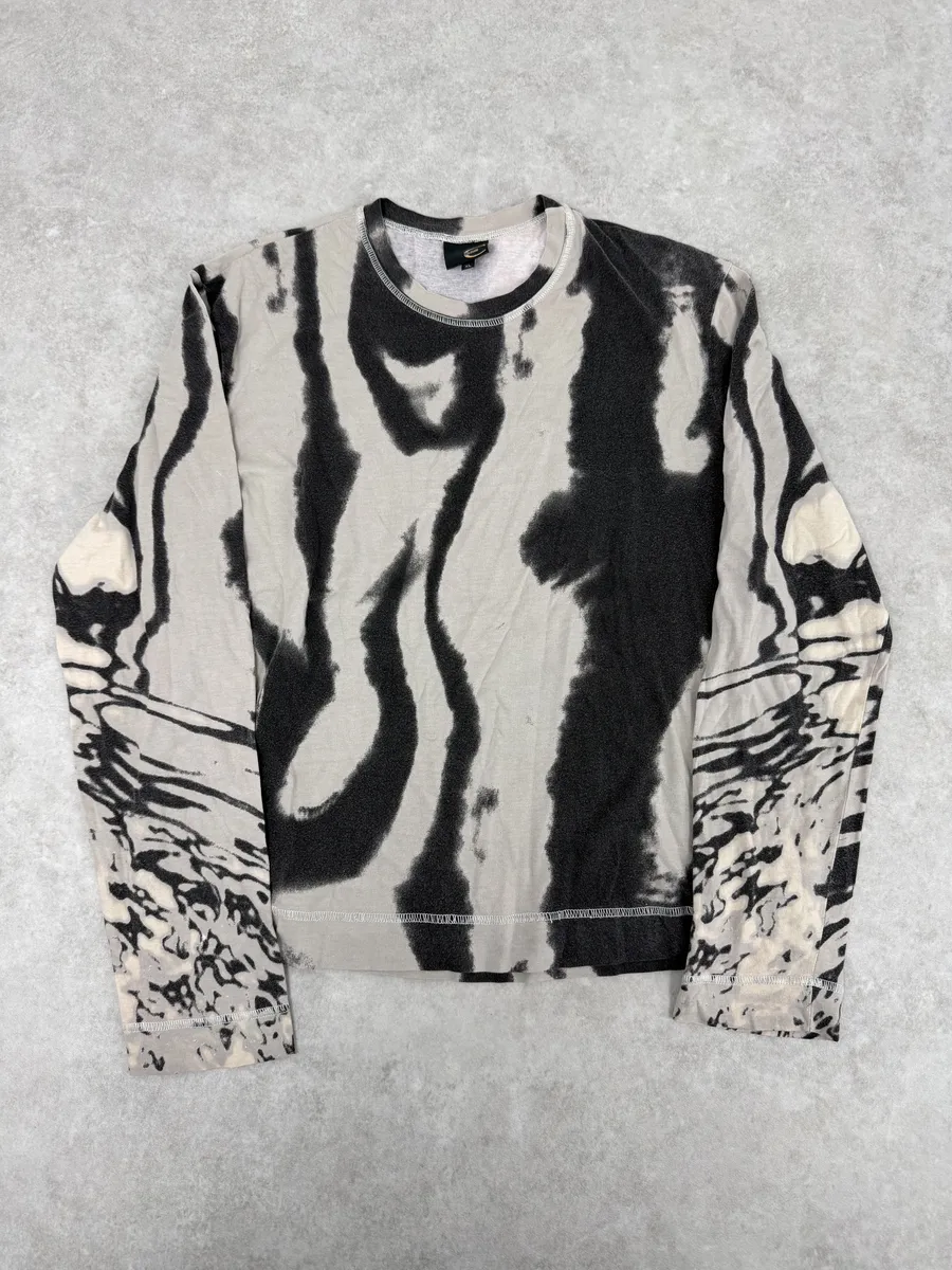 SS2002 Cavalli White & Black Hallucination Psycho Longsleeves