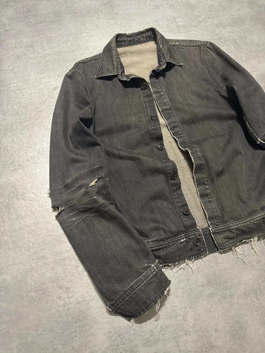 SS2002 Dior Distressed Grey Buttoned Denim Jacket - Image 13