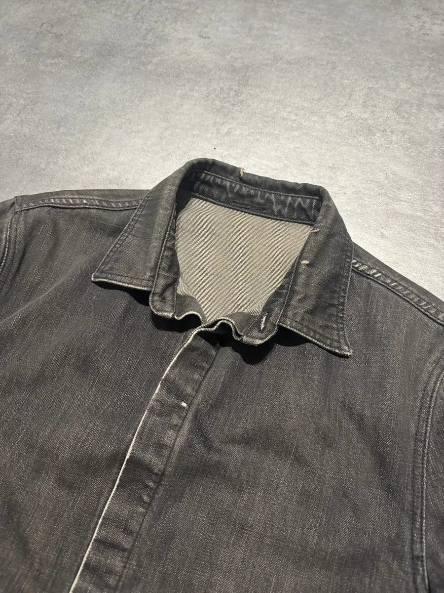 SS2002 Dior Distressed Grey Buttoned Denim Jacket - Image 7