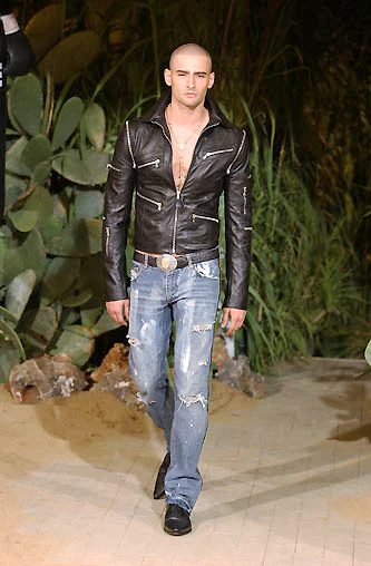 SS2002 Dolce & Gabbana Multi-Zip Cropped Leather Jacket (S/M) - Image 2