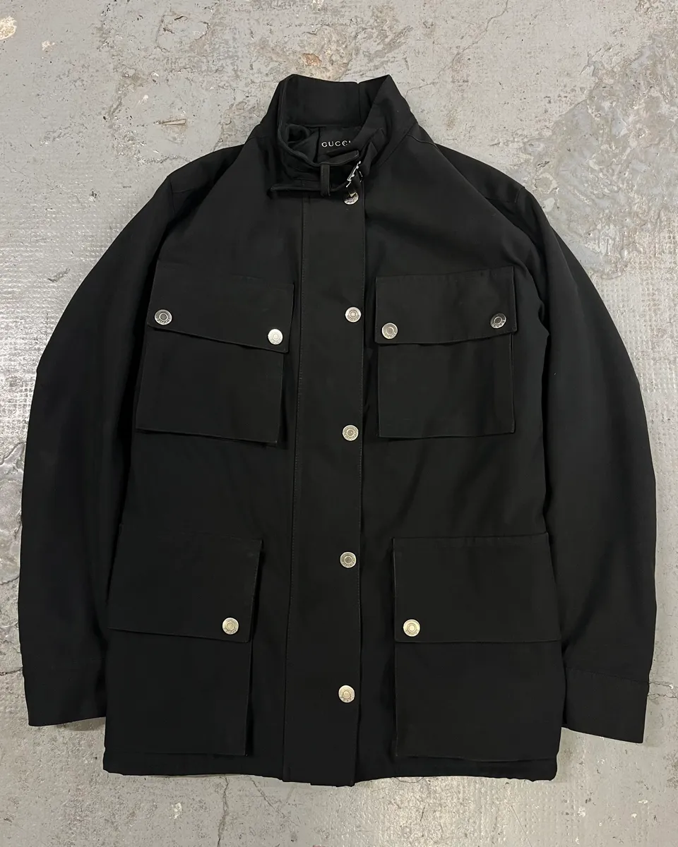SS2002 Gucci Multi Pockets Imperial Black Jacket