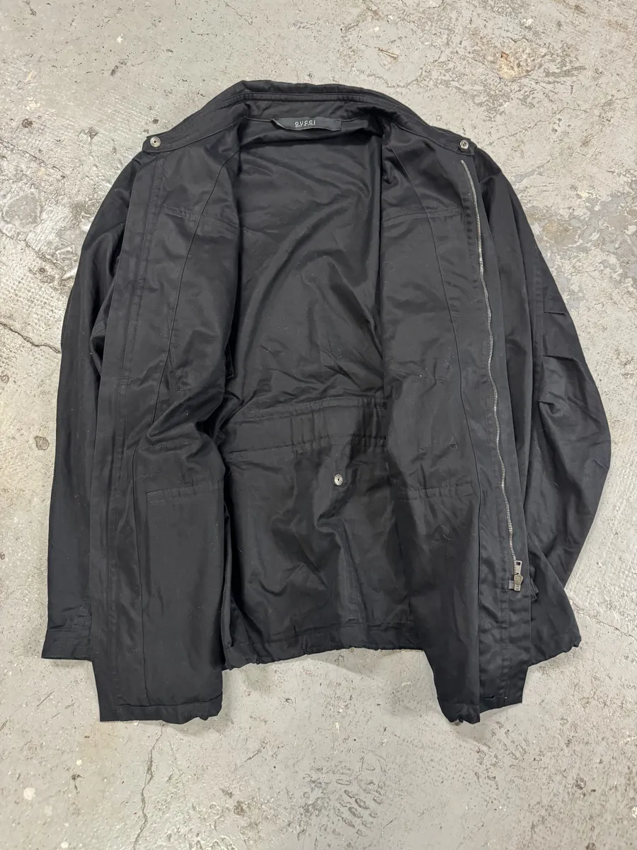 SS2002 Gucci Tom Ford Black Imperial Nylon Trench Jacket - Image 8