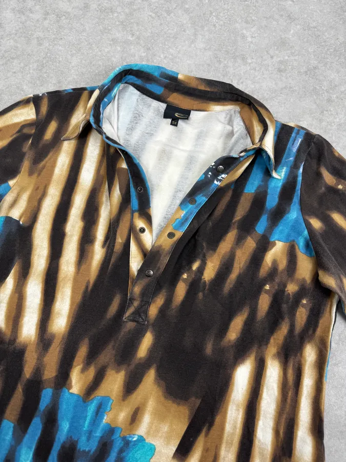 SS2002 Just Cavalli Psychedelic Hallucination Blue Flowers Shirt - Image 6