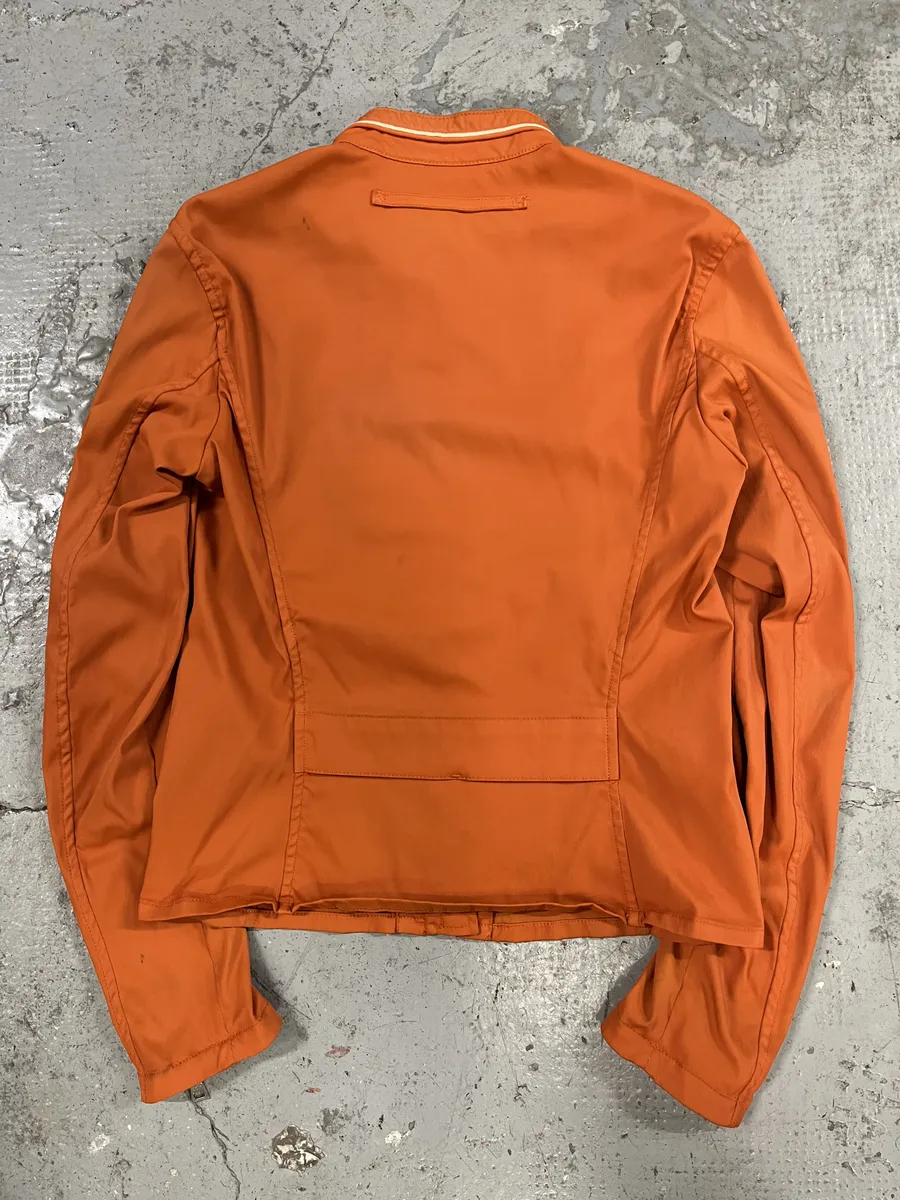 SS2002 Prada Orange Nylon Biker Jacket - Image 2