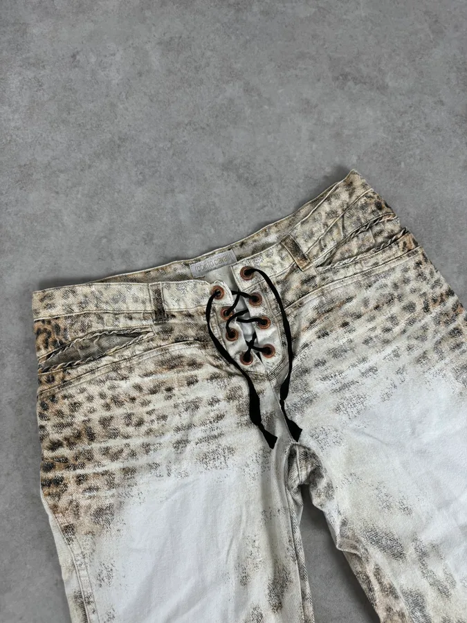SS2002 Roberto Cavalli Leopard Faded Pants - Image 5