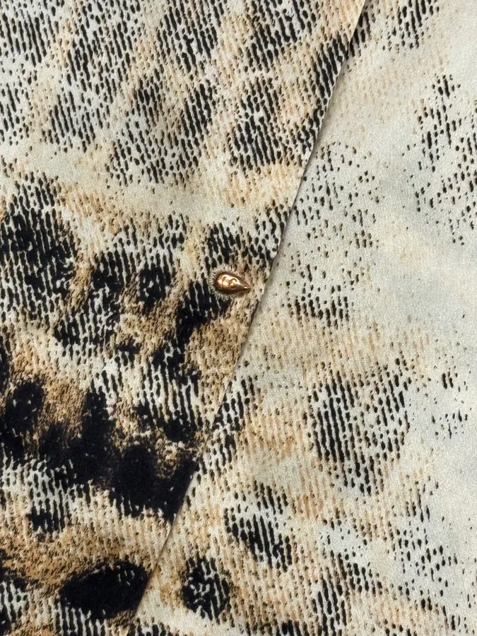 SS2002 Roberto Cavalli Silk Leopard Faded Print Shirt - Image 5