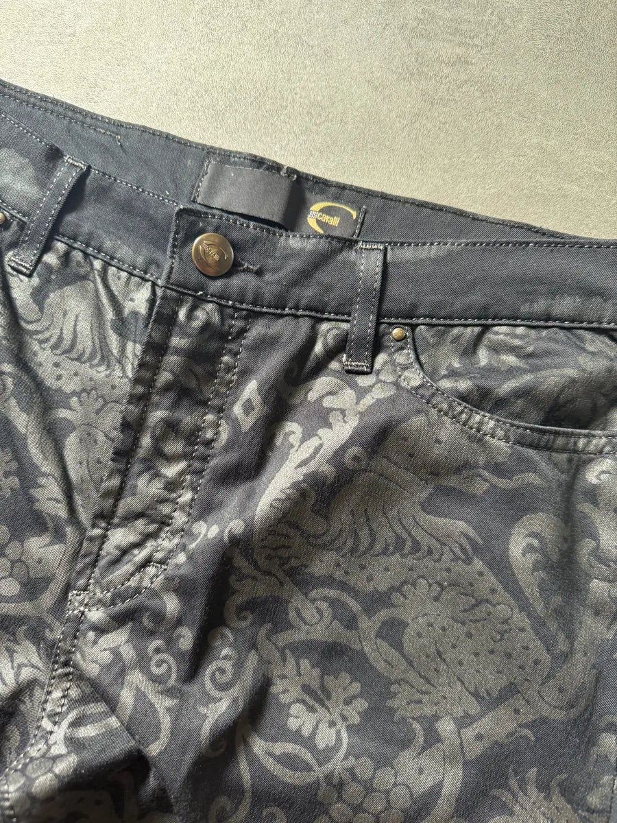SS2003 Cavalli Flowers Mirage Black Tattoos Pants - Image 7