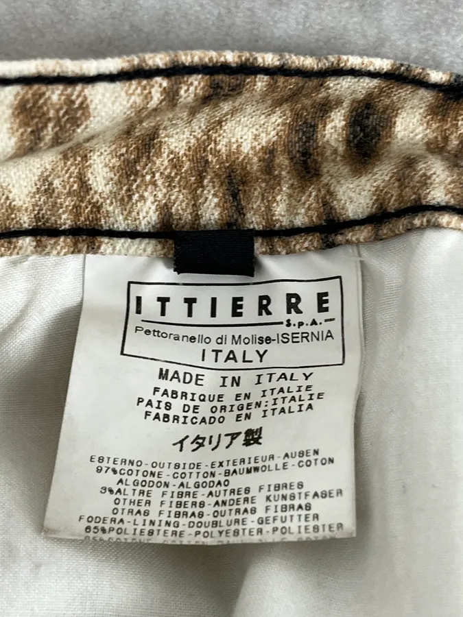 SS2003 Cavalli Leopard Beige & Black Skirt - Image 11