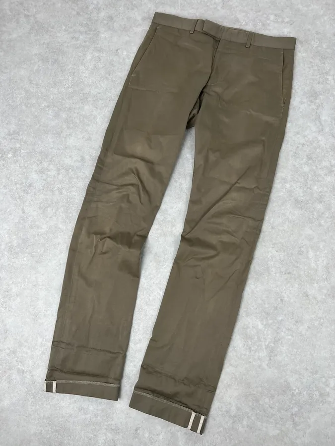 SS2003 Dior Homme Green Classy Tailored Pants by Hedi Slimane - Image 6