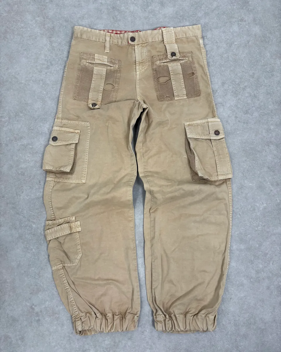 SS2003 Dolce & Gabbana Beige Cargo Utility Pants - Image 4