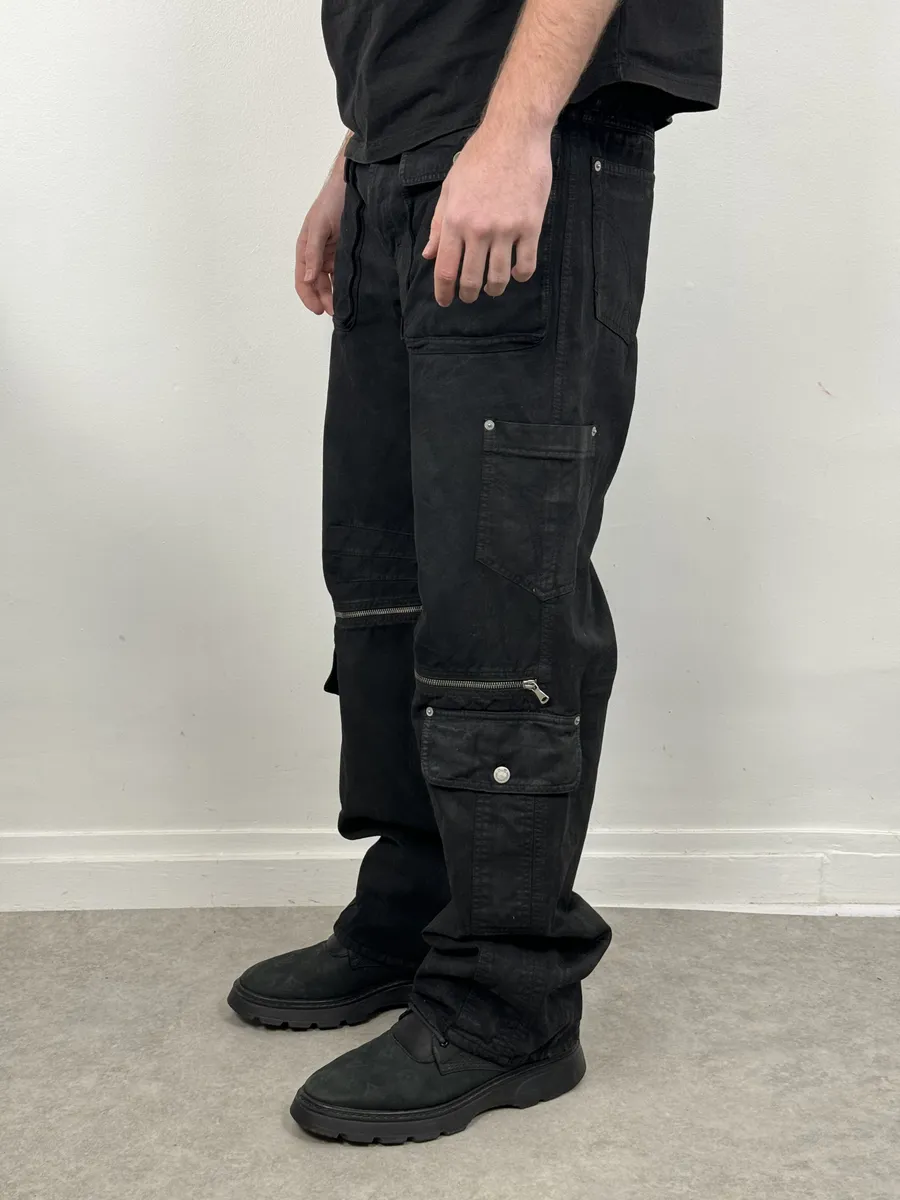 SS2003 Dolce & Gabbana Black Aviator Cargo Obscure Pants - Image 2