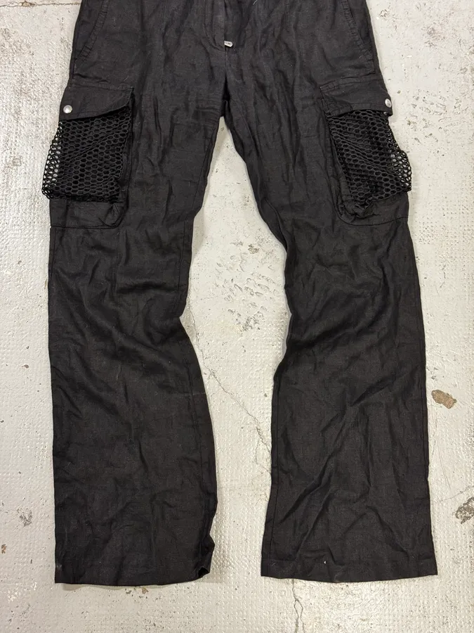 SS2003 Dolce & Gabbana Black Linen Millitary Combi Set - Image 10