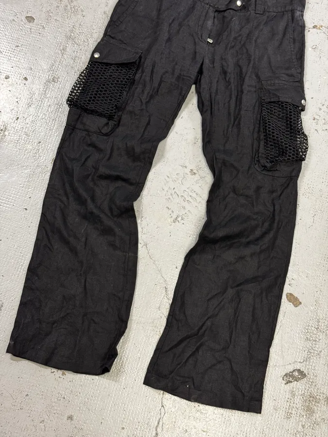 SS2003 Dolce & Gabbana Black Linen Millitary Combi Set - Image 12