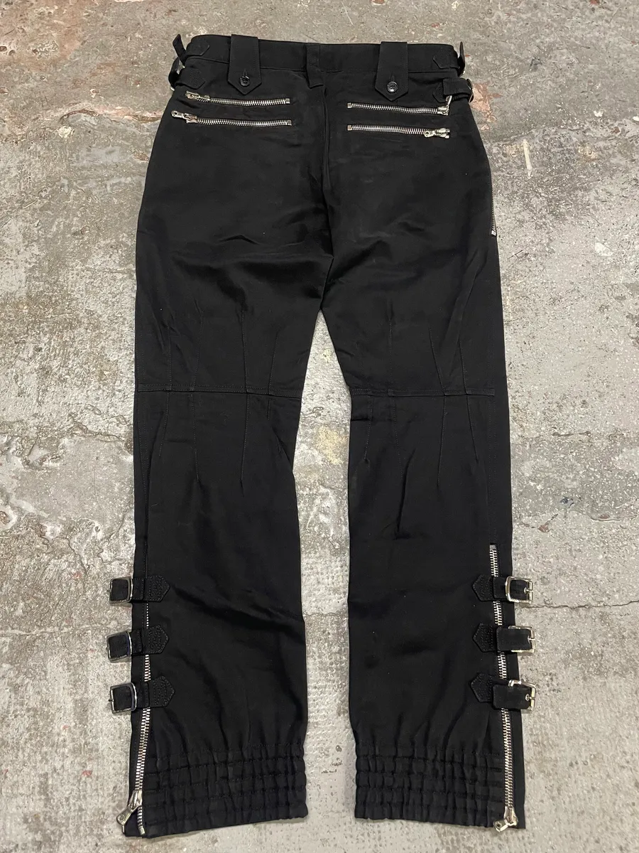SS2003 Dolce & Gabbana Black Sex Zip Bondage Pants - Image 7