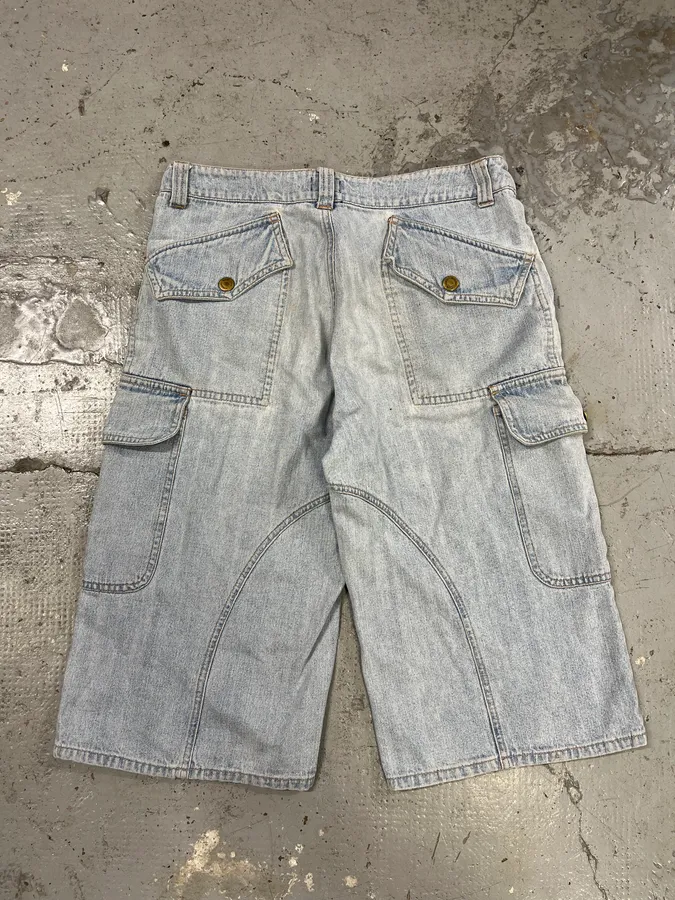 SS2003 Dolce & Gabbana Blue Cargo Denim Shorts - Image 8