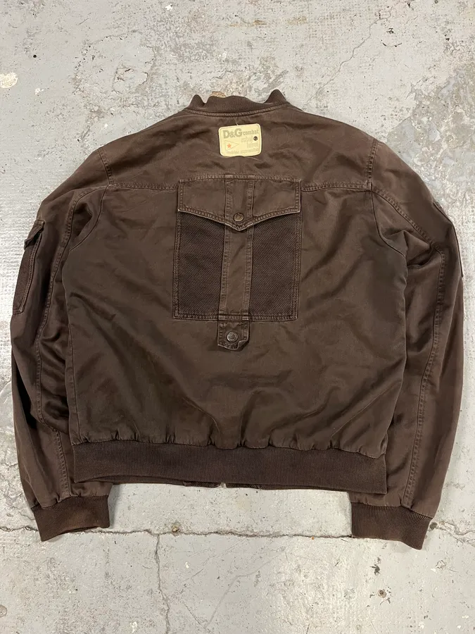 SS2003 Dolce & Gabbana Brown Cargo Combat Bomber Jacket - Image 7