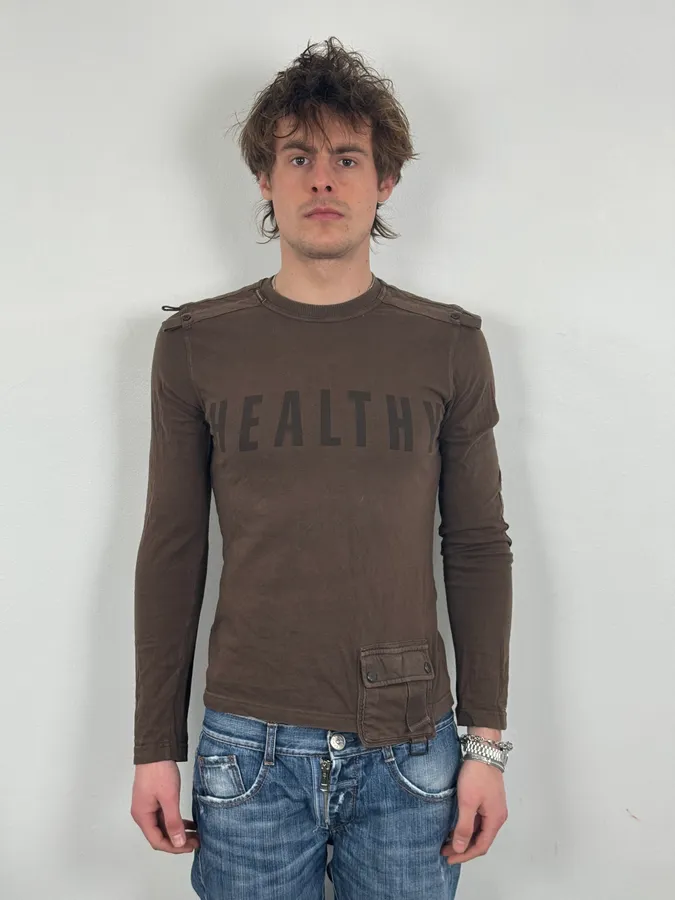 SS2003 Dolce & Gabbana Brown Combat Utility Longsleeve - Image 2