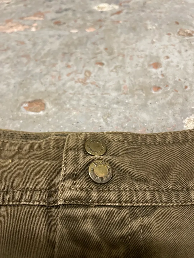SS2003 Dolce & Gabbana Cargo Full Zip Aviator Olive Pants - Image 9