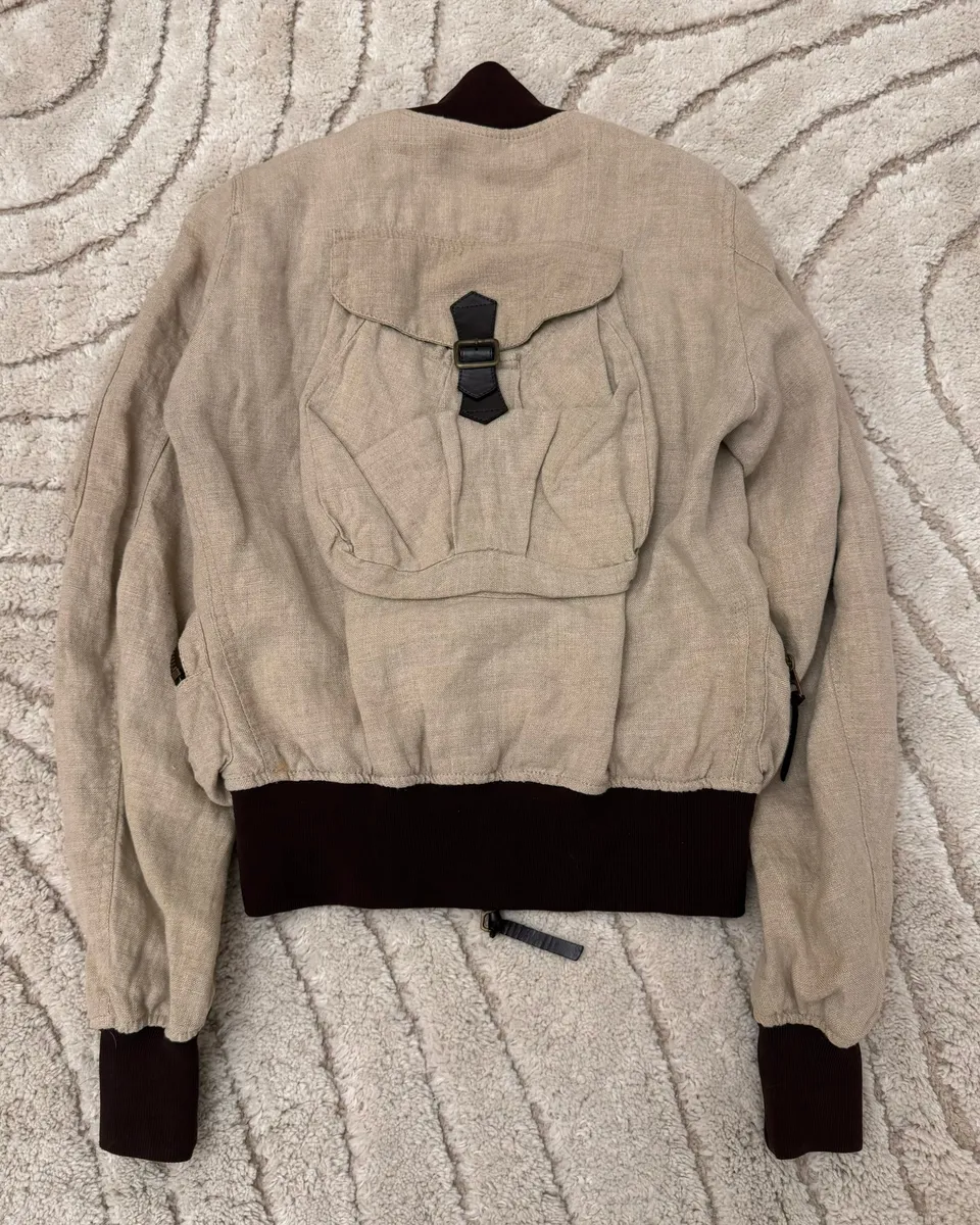SS2003 Dolce & Gabbana Cargo Hunter Linen Jacket - Image 2