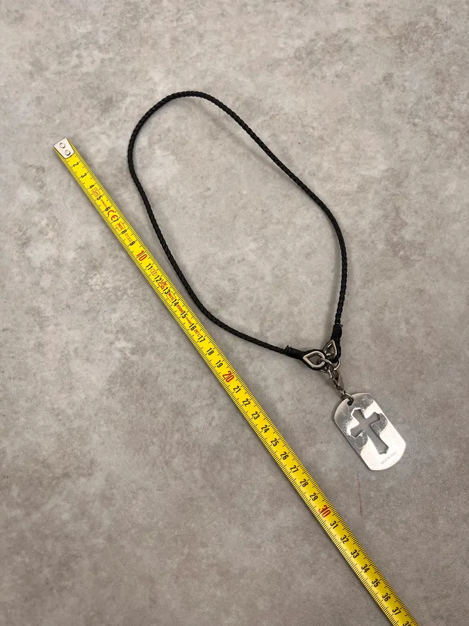 SS2003 Dolce & Gabbana Cross Dog Tag Necklace - Image 7