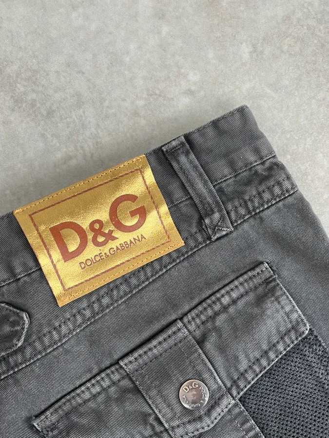 SS2003 Dolce & Gabbana Dark Grey Cargo Multi Pocket Pants - Image 9