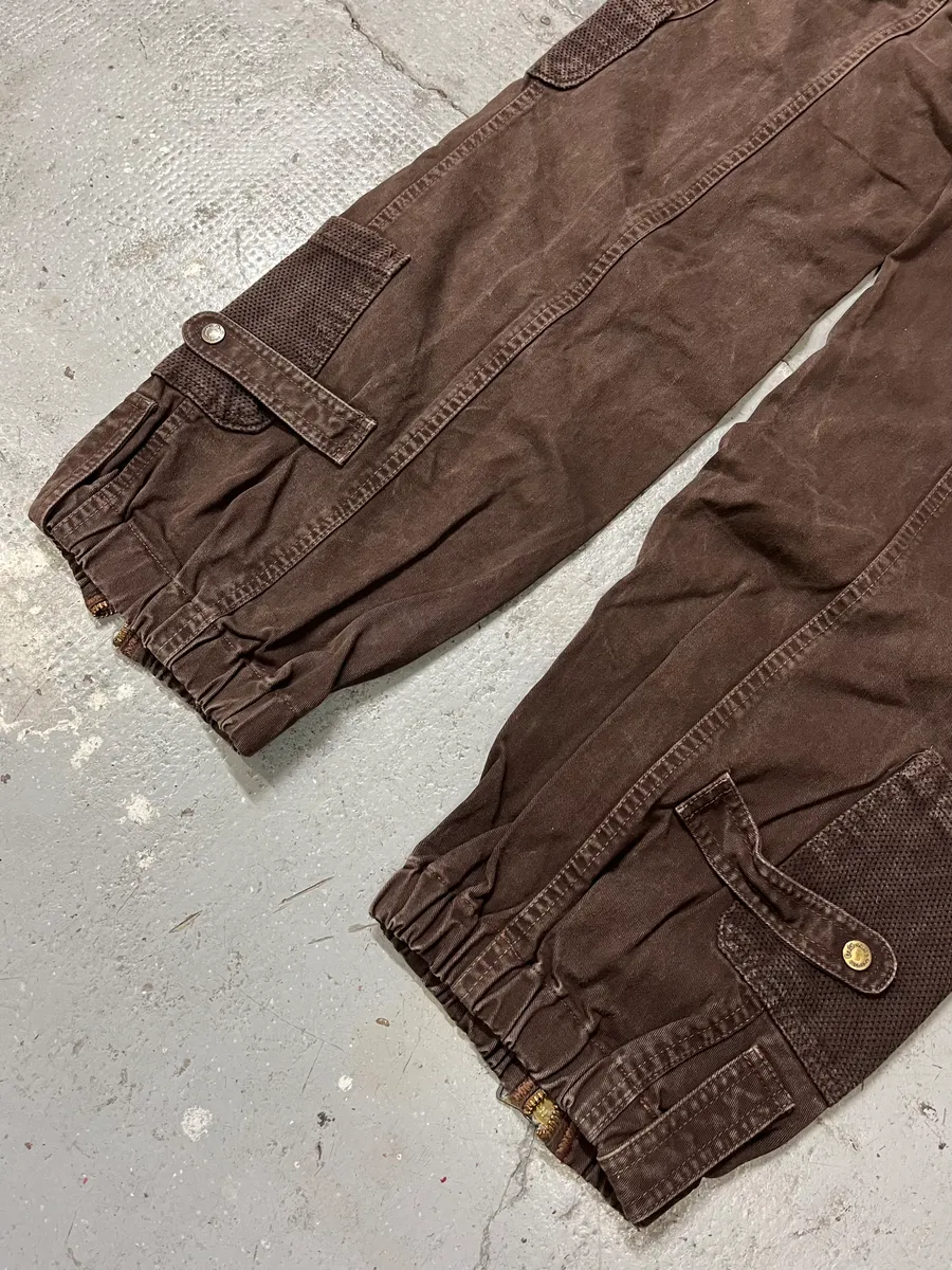 SS2003 Dolce & Gabbana Full Zip Aviator Parachute Cargo Brown Pants - Image 11