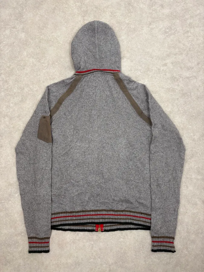 SS2003 Dolce & Gabbana Grey Italian Zip-up Hooded Sweater - Image 6