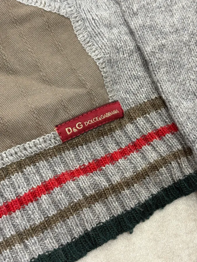 SS2003 Dolce & Gabbana Grey Italian Zip-up Hooded Sweater - Image 9