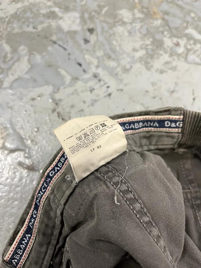 SS2003 Dolce & Gabbana Grey Utility Military Cargo Shorts - Image 12