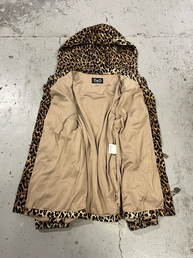SS2003 Dolce & Gabbana Multi-Pocket Mesh Leopard Jacket - Image 8