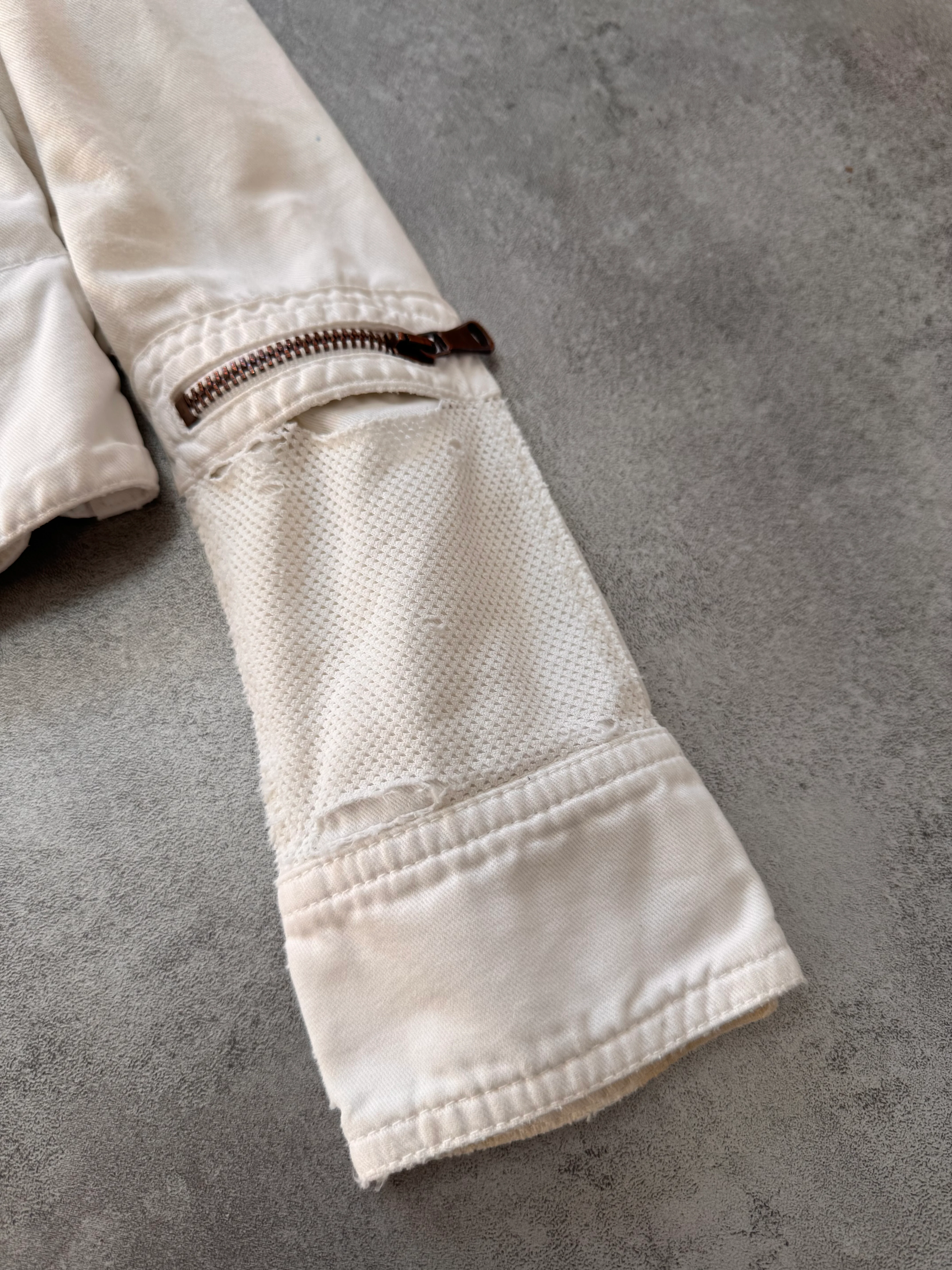 SS2003 Dolce & Gabbana Parachute Cargo Cropped White Jacket - Image 4