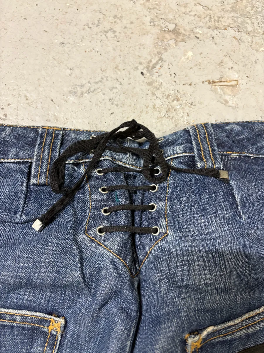 SS2003 Dolce & Gabbana Sex Buttoned Blue Denim Jeans - Image 7