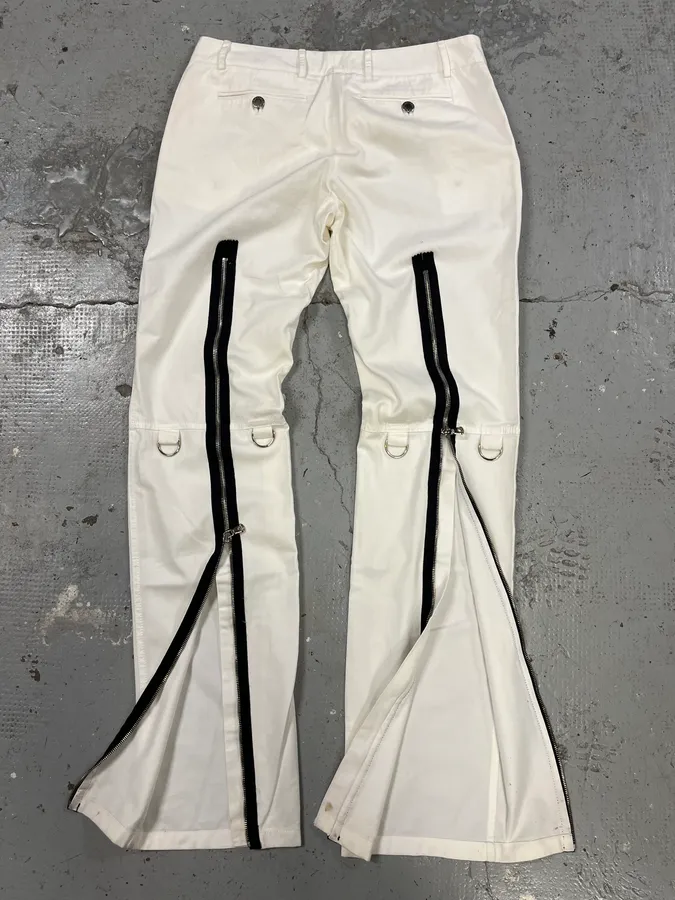 SS2003 Dolce & Gabbana White Sex Back Zip Pants - Image 8
