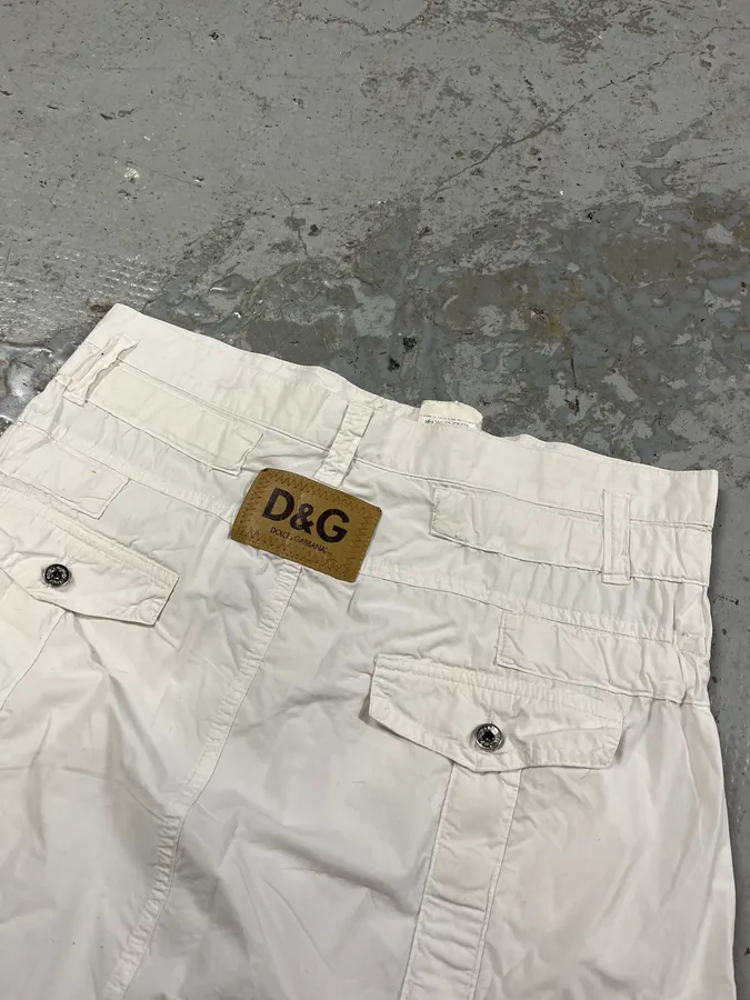 SS2003 Dolce & Gabbana White Utility Skirt - Image 5