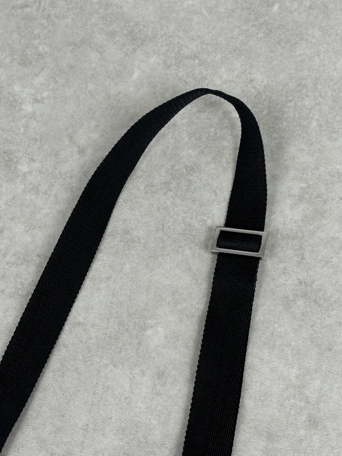 SS2003 Gucci Black Canvas Monogram Crossbody Bag - Image 9