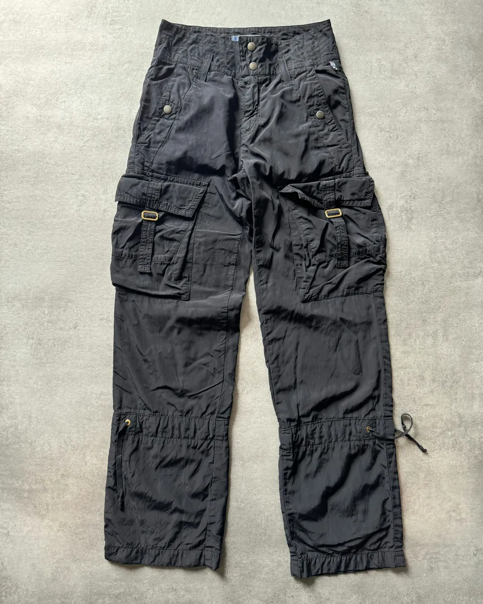 SS2003 Jean Paul Gaultier Avant Garde Cargo Black Parachute Pants