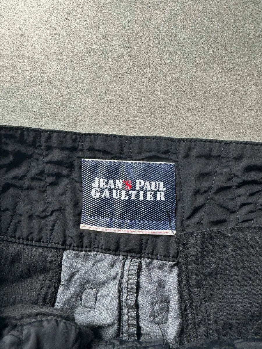 SS2003 Jean Paul Gaultier Avant Garde Cargo Black Parachute Pants - Image 10