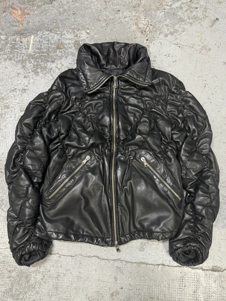 SS2003 Marithé + François Girbaud Black Structural Losange Jacket